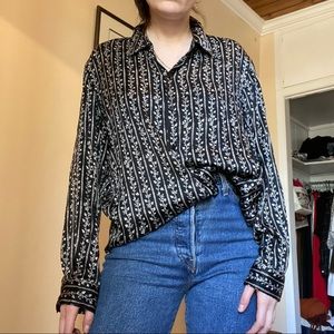 Vintage pure silk floral shirt